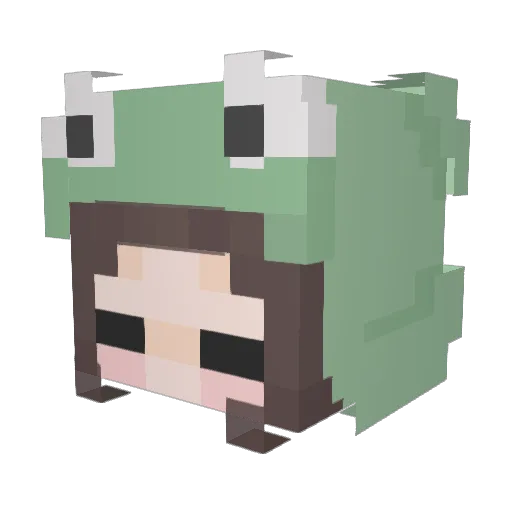 Spaced922 Minecraft avatar head, 3D render