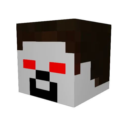 Spacefarer Minecraft avatar head, 3D render
