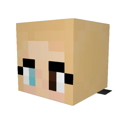 Spacejammin Minecraft avatar head, 3D render