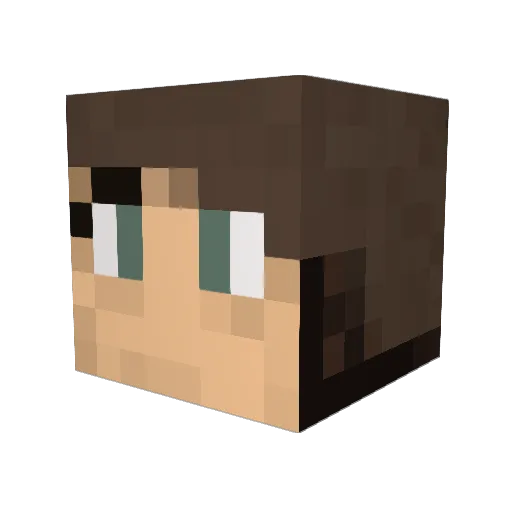 Spacel8p Minecraft avatar head, 3D render