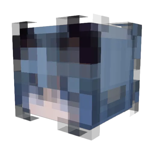 SpacelMc Minecraft avatar head, 3D render