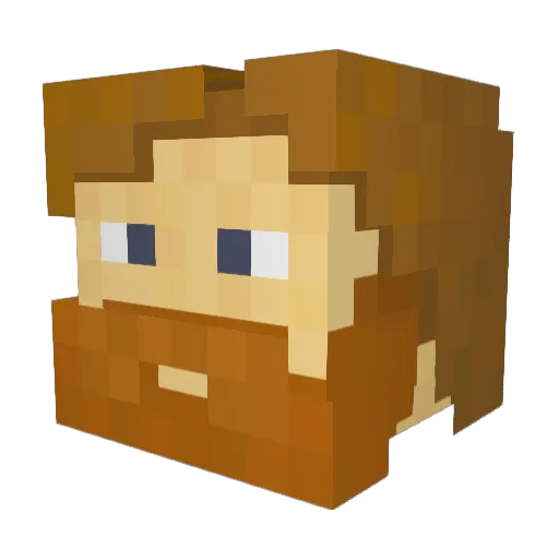 SpacemanSpiff3 Minecraft avatar head, 3D render