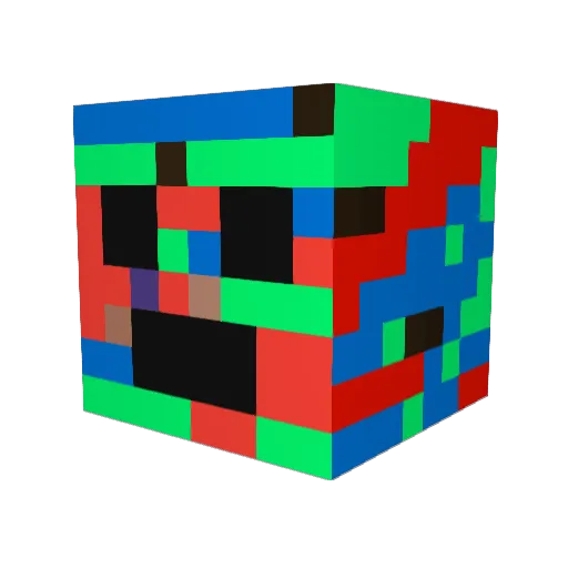Spacemees1 Minecraft avatar head, 3D render