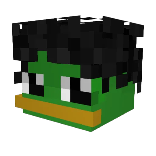 Spacemilian Minecraft avatar head, 3D render