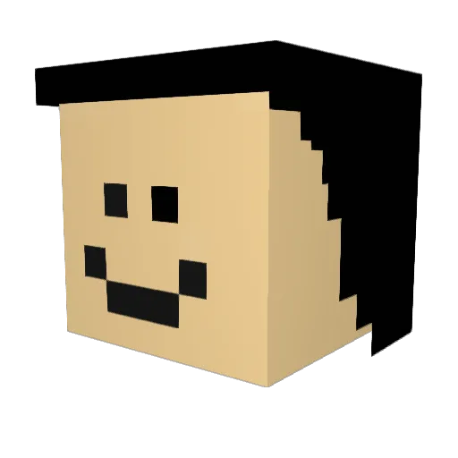 Spacemonkey16 Minecraft avatar head, 3D render