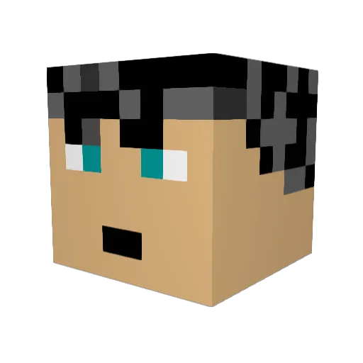 Spacenaut Minecraft avatar head, 3D render