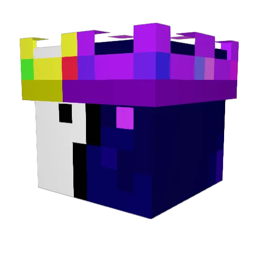 Spacenheimer_ Minecraft avatar head, 3D render