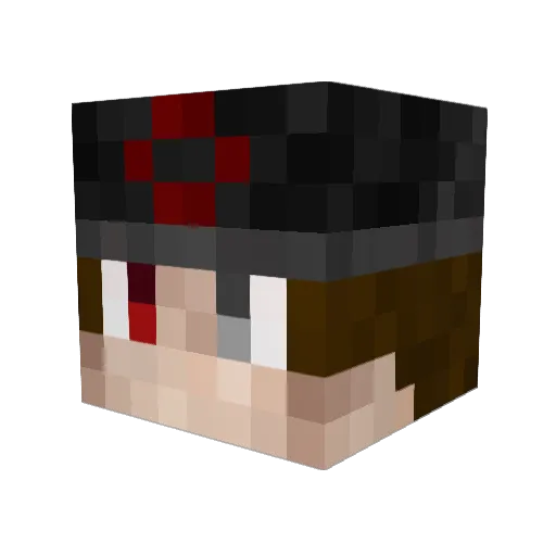 Spacero Minecraft avatar head, 3D render
