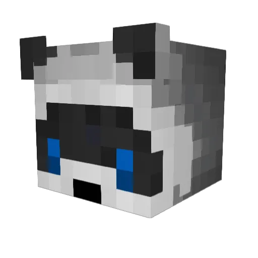 Spacify Minecraft avatar head, 3D render