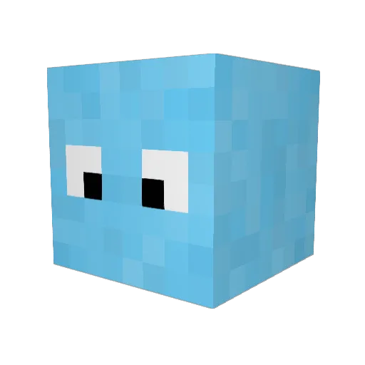 Spacing_Clover Minecraft avatar head, 3D render