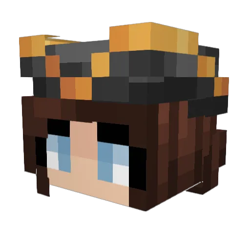 Spacitii Minecraft avatar head, 3D render