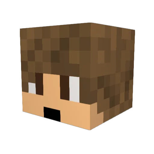 Spackiiiiiii Minecraft avatar head, 3D render