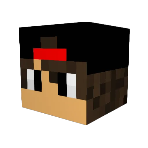 Spackox Minecraft avatar head, 3D render