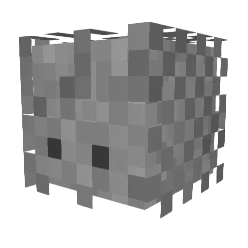 Spactual Minecraft avatar head, 3D render