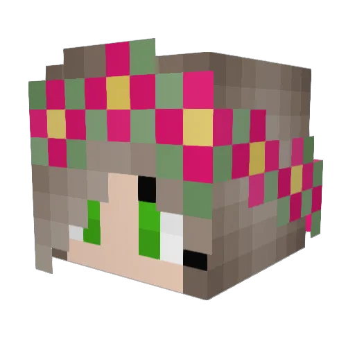 SpacyBunnyCat Minecraft avatar head, 3D render