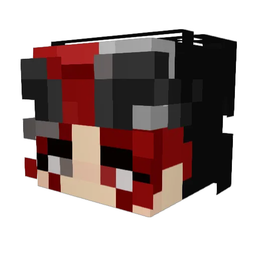 Spade6667 Minecraft avatar head, 3D render