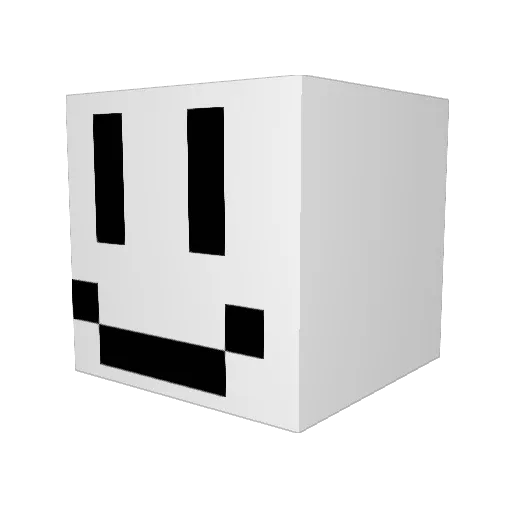 SpadeAces Minecraft avatar head, 3D render