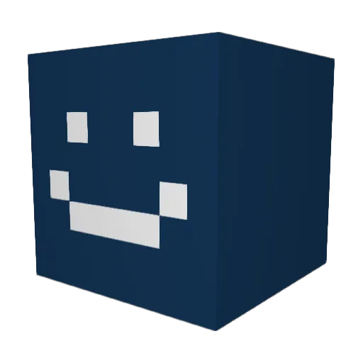 SpadeEvo Minecraft avatar head, 3D render