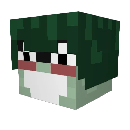 Spade_Cross Minecraft avatar head, 3D render