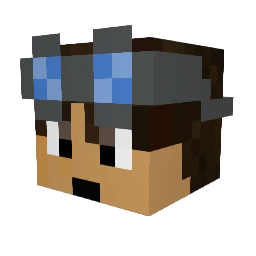 Spadeous Minecraft avatar head, 3D render