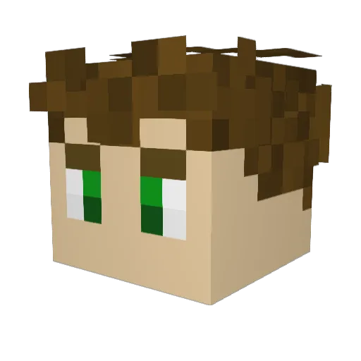 SpadesKitty Minecraft avatar head, 3D render