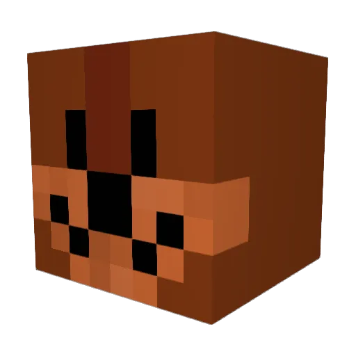 Spadespuzzle Minecraft avatar head, 3D render
