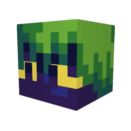 Spadey Minecraft avatar head, 3D render