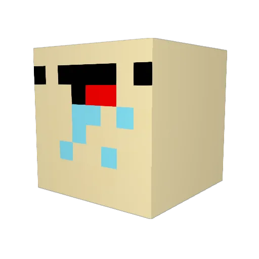 Spading_Out Minecraft avatar head, 3D render