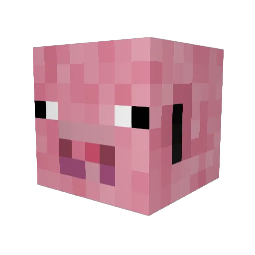 Spaffio Minecraft avatar head, 3D render