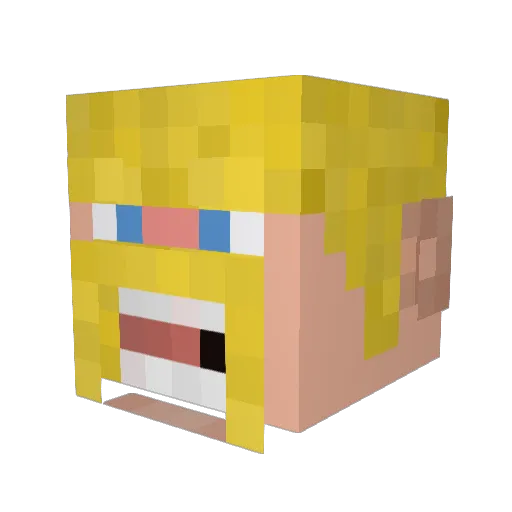 Spag3tio Minecraft avatar head, 3D render