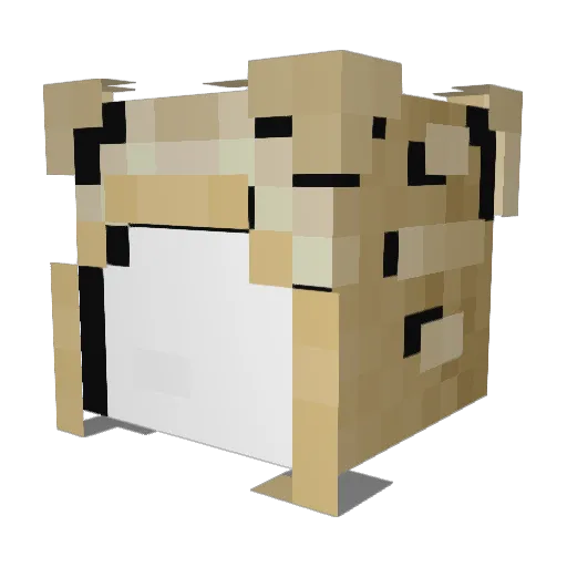 SpagChez Minecraft avatar head, 3D render