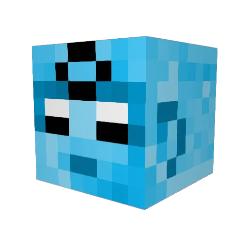 Spager Minecraft avatar head, 3D render