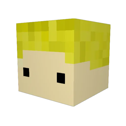 Spagghet1 Minecraft avatar head, 3D render