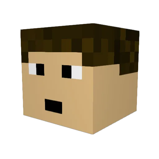 Spaghett420 Minecraft avatar head, 3D render