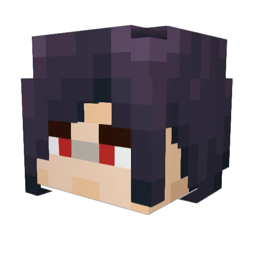 SpaghettiCole Minecraft avatar head, 3D render