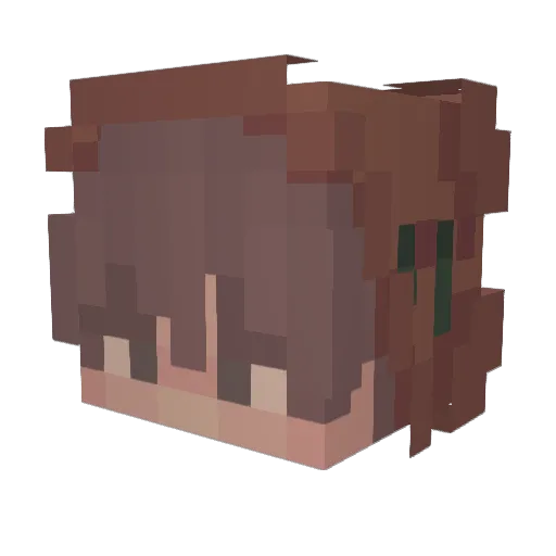 SpaghettiScent Minecraft avatar head, 3D render