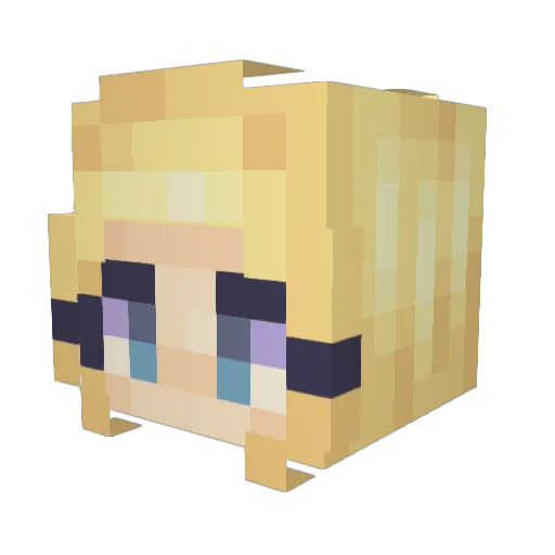 Spaghetti_Gal Minecraft avatar head, 3D render