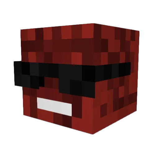 Spaghettivillain Minecraft avatar head, 3D render