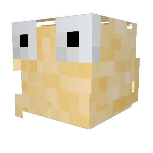 Spaghoodler Minecraft avatar head, 3D render