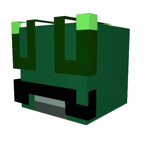 Spagofino Minecraft avatar head, 3D render