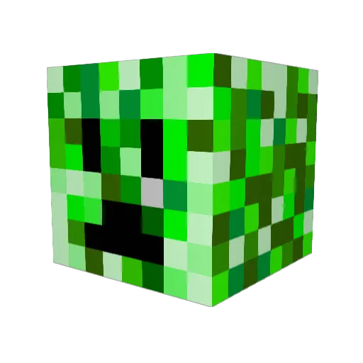 Spagoolie Minecraft avatar head, 3D render