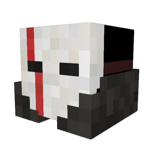 Spaicky Minecraft avatar head, 3D render