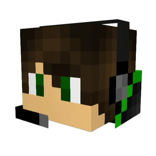 SpaicyS Minecraft avatar head, 3D render