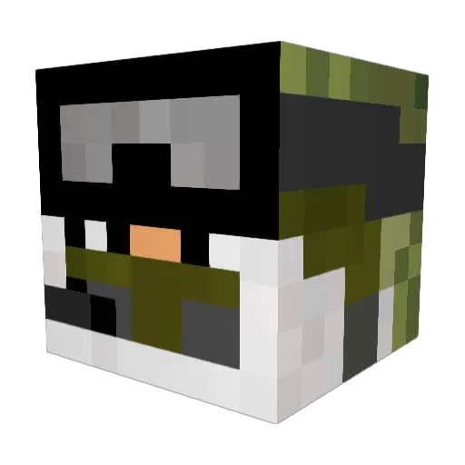 Spaike228 Minecraft avatar head, 3D render