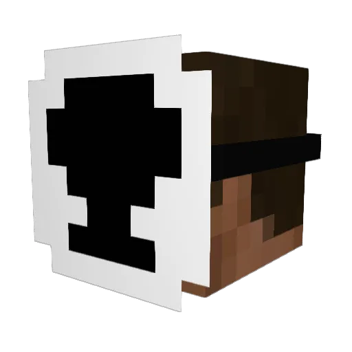 Spajdw Minecraft avatar head, 3D render