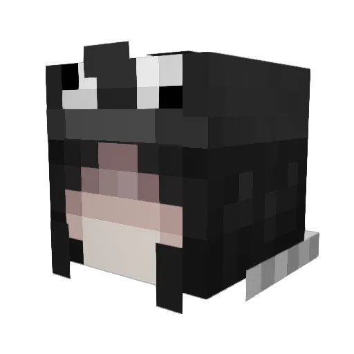 Spaker Minecraft avatar head, 3D render