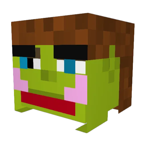 SpakkieLars Minecraft avatar head, 3D render
