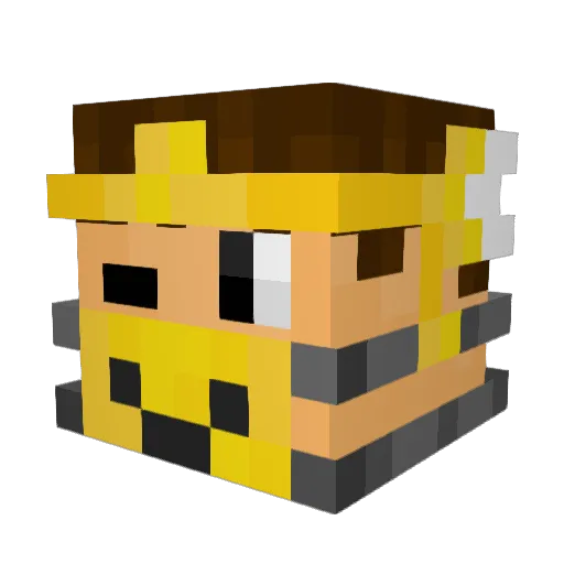 SpamCarrot Minecraft avatar head, 3D render