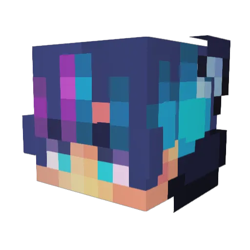 Spammy69 Minecraft avatar head, 3D render