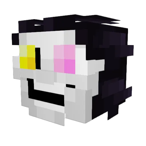 Spamton_NEO Minecraft avatar head, 3D render